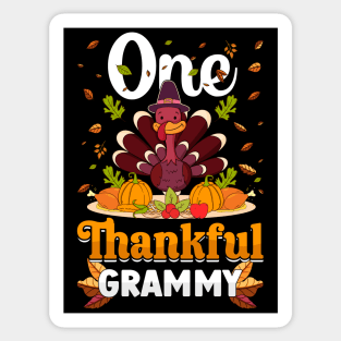 Thanksgiving day November 24 One thankful grammy Sticker